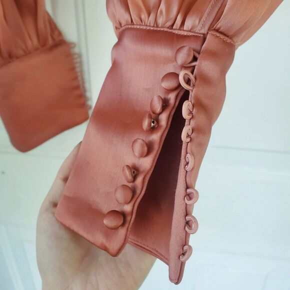 House of Cb Palais Rouge Ruched Organza Corset Pink 100% Pure Silk Women's Small - Picture 11 of 15